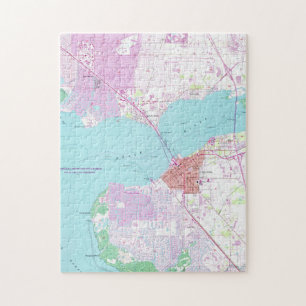 Punta Gorda u. Hafen Charlotte Florida Map (1957) Puzzle