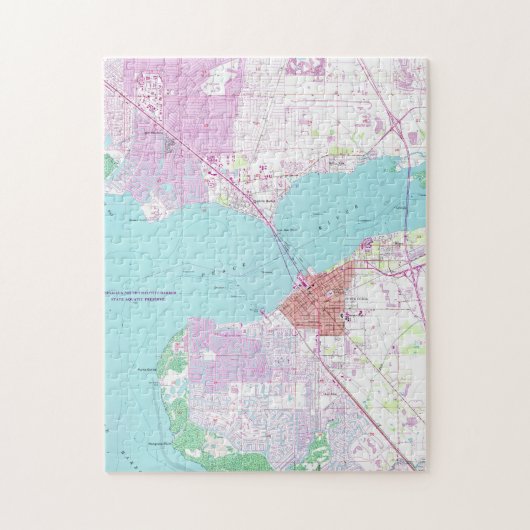 Punta Gorda u. Hafen Charlotte Florida Map (1957) Puzzle (Vertikal)