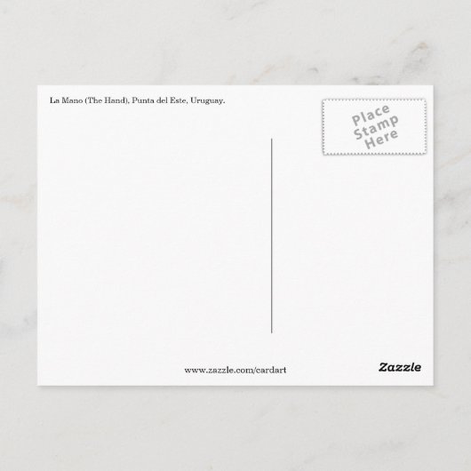 punta la mano postkarte (Rückseite)