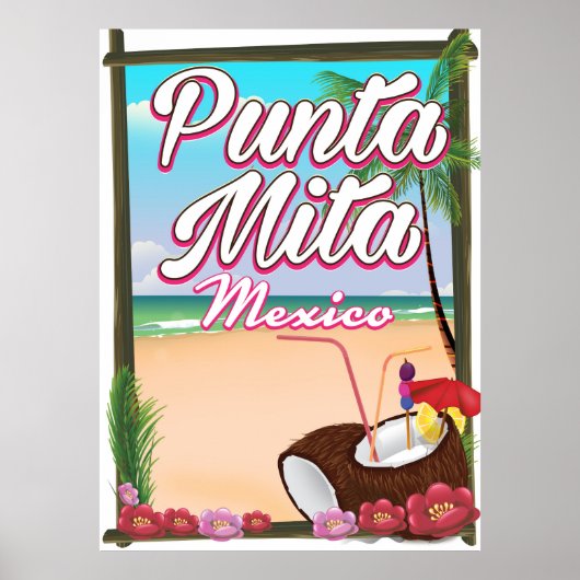 Punta Mita, Mexiko Beach Reiseplakat Poster (Vorne)