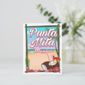 Punta Mita, Mexiko Beach Reiseplakat Postkarte (Stehend Vorderseite)