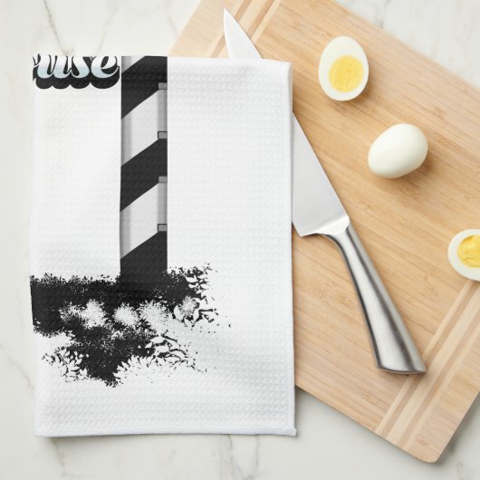 Punta Moscarter Lighthouse Geschirrtuch (Viertel Falte)