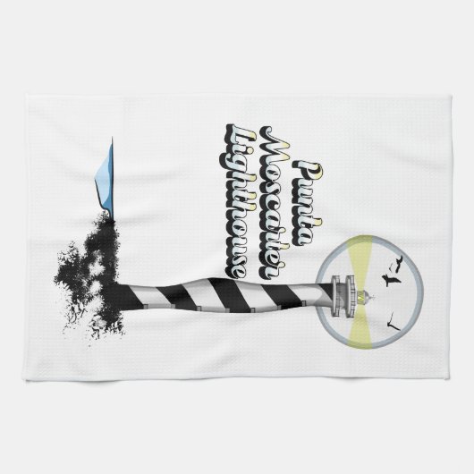 Punta Moscarter Lighthouse Geschirrtuch (Horizontal)