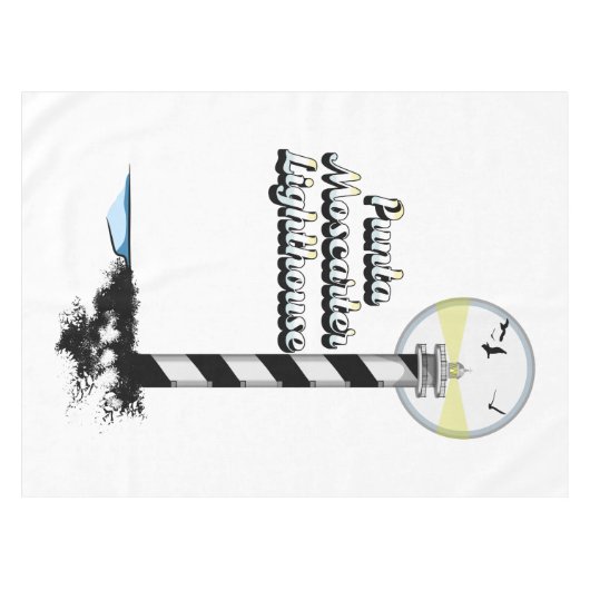 Punta Moscarter Lighthouse Tischdecke (Vorderseite (Horizontal))