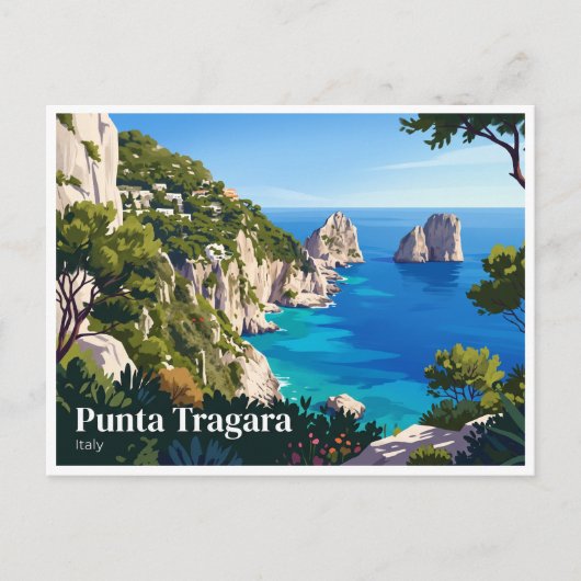 Punta Tragara Capri Italien Postkarte (Vorderseite)