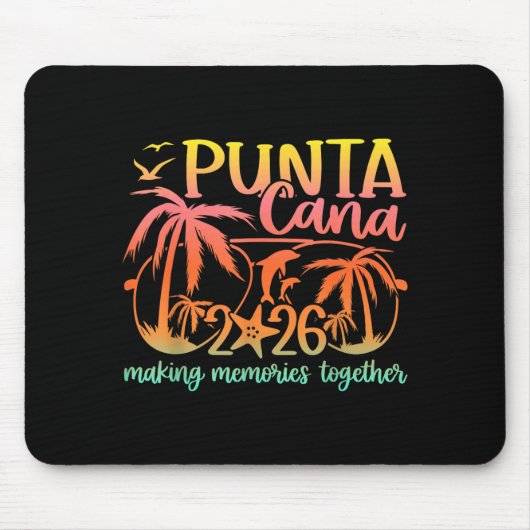 Punta Urlaub Cana Erinnerungen Reise 2026 Mousepad (Vorne)