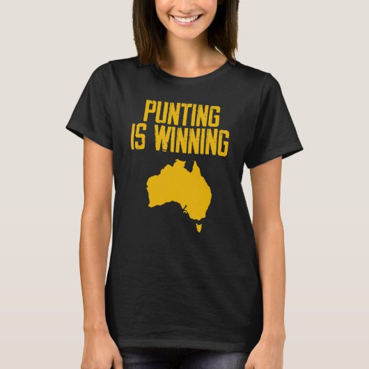 Punting™ gewinnt Australien auf Karte T-Shirt (Vorderseite)