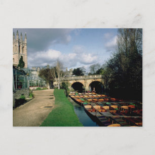 Punts auf dem Cherwell an der Magdalen Brücke Postkarte