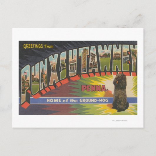 Punxsutawney, Pennsylvania (Groundhog) Postkarte (Vorderseite)