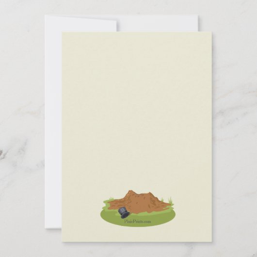 Punxsutawney Phil Groundhog Day Einladung (Rückseite)