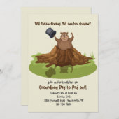 Punxsutawney Phil Groundhog Day Einladung (Vorne/Hinten)