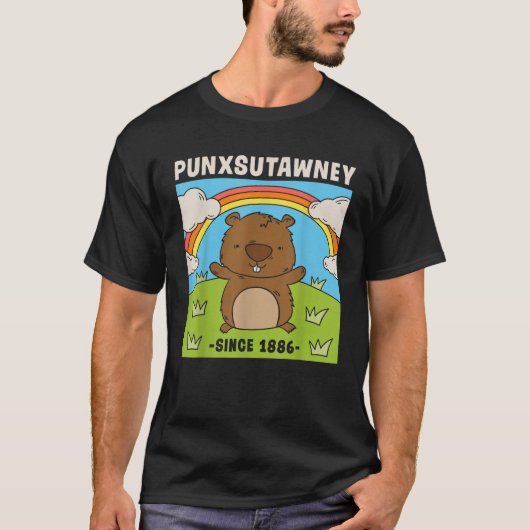 Punxsutawney Phil Groundhog Day Since 1986 Retro 6 T-Shirt (Vorderseite)