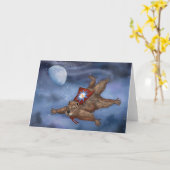 Punxsutawney Phil, Nagetier-Superheld-Karte Karte (Gelbe Blume)