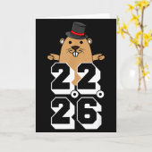 Punxsy Phils Cute Groundhog Day Feb 2nd 2026 Holid Karte (Gelbe Blume)