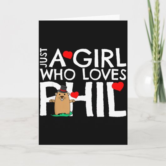 Punxsy Phils Cute Groundhog Day February 2 Design  Karte (Vorderseite)