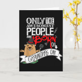 Punxsy Phils Cute Groundhog Day February 2nd Birth Karte (Gelbe Blume)