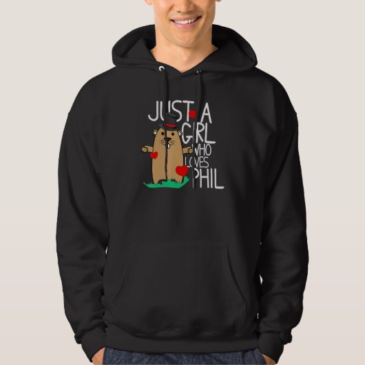 Punxsy Phil's Cute Groundhog Day Holiday Design fo Hoodie (Vorderseite)