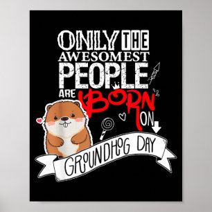 Punxsy Phils Süßer Tag des Murmeltieres Geburtstag Poster