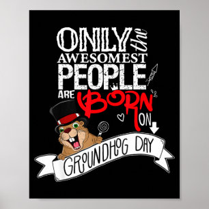 Punxsy Phils Tag der Murmeltiere 2. Februar Geburt Poster