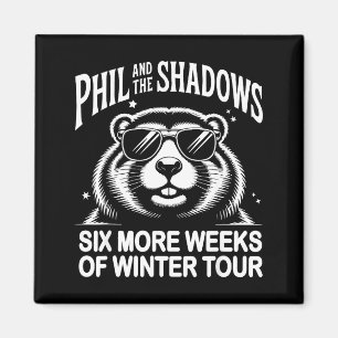 Punxy Phil und die Schatten Groundhog Day Februar  Magnet