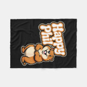 Punxy Phils Cute Groundhog Day Costume February 2n Fleecedecke (Vorderseite (Horizontal))