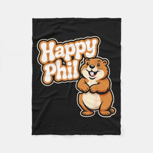 Punxy Phils Cute Groundhog Day Costume February 2n Fleecedecke (Vorderseite)