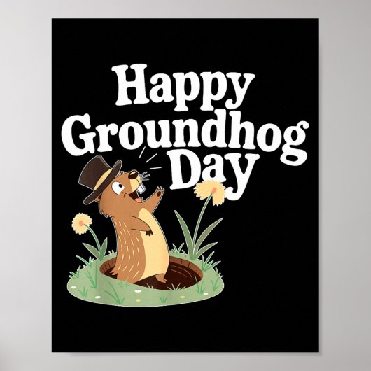Punxy Phils Cute Groundhog Day Costume February 2n Poster (Vorne)