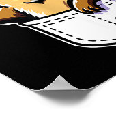 Punxy Phils Cute Groundhog Day Pocket Design Febru Poster (Ecke)