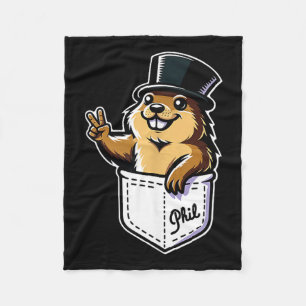 Punxy Phils Süßes Tag des Murmeltieres Taschendesi Fleecedecke