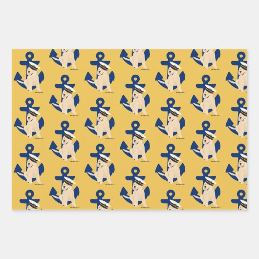 Pup Annapolitan Wrapping Paper Set 3 Geschenkpapier Set (Vorderseite)