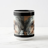 PUP AUF EINER CUP Lhasa Apso Toy Dog Geschenkidee Zweifarbige Tasse (Mittel)