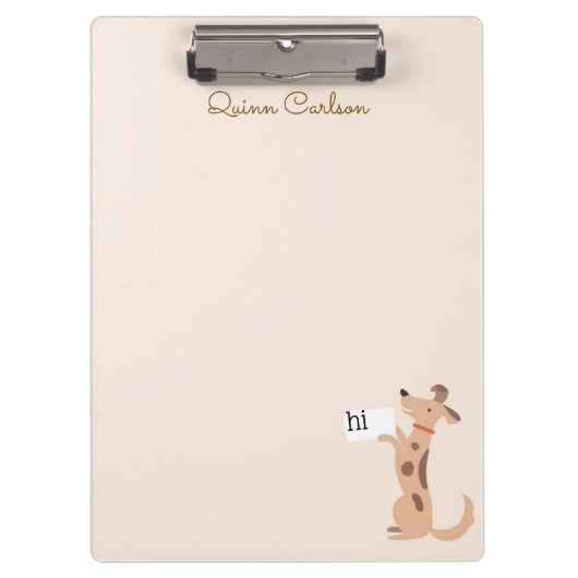 Pup Clip Board Klemmbrett (Vorderseite)