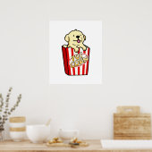 Pup Corn Funny Puppy Pop Pub Poster (Küche)