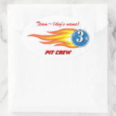 Pup Cup Classic_Team "Dog's Name"_Pit Crew benutze Ovaler Aufkleber (Tasche)