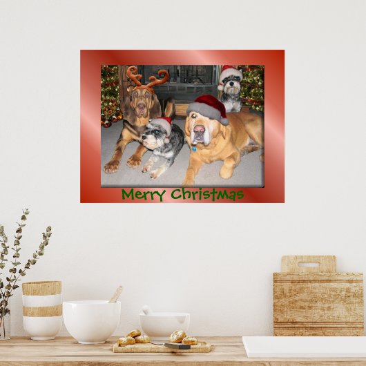 Pup Frohe Weihnachtsgebäck Poster (Küche)