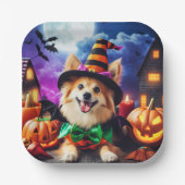Pup-Halloween-Howl zaubern Pappteller (Vorderseite)