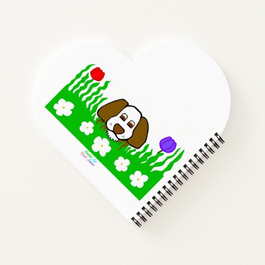 Pup N Play Heart Shaped Spiral Notebook Notizblock (Rückseite)