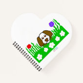 Pup N Play Heart Shaped Spiral Notebook Notizblock (Vorderseite)