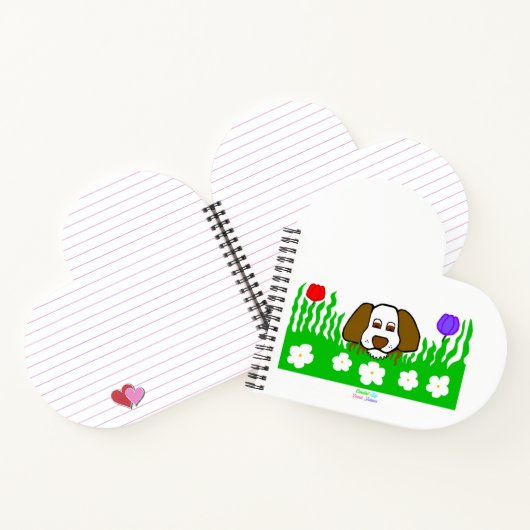 Pup N Play Heart Shaped Spiral Notebook Notizblock (Innenseite)