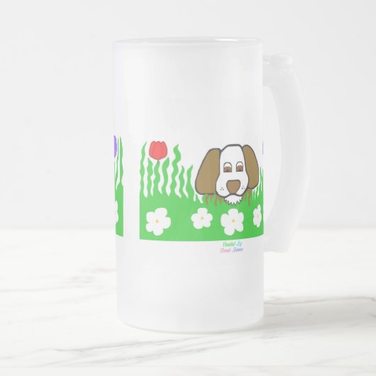 Pup N Play Large Mattiert Glass Tasse (VorderseiteRechts)