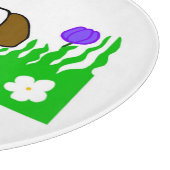 Pup N Play Round Glass Cutting Board 30,4 cm Schneidebrett (Ecke)