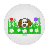 Pup N Play Round Glass Cutting Board 30,4 cm Schneidebrett (Vorderseite)