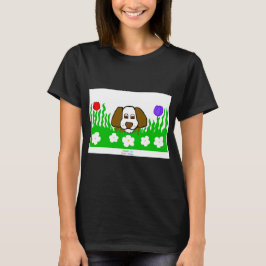 Pup N Play Women's Black Basic T Shirt