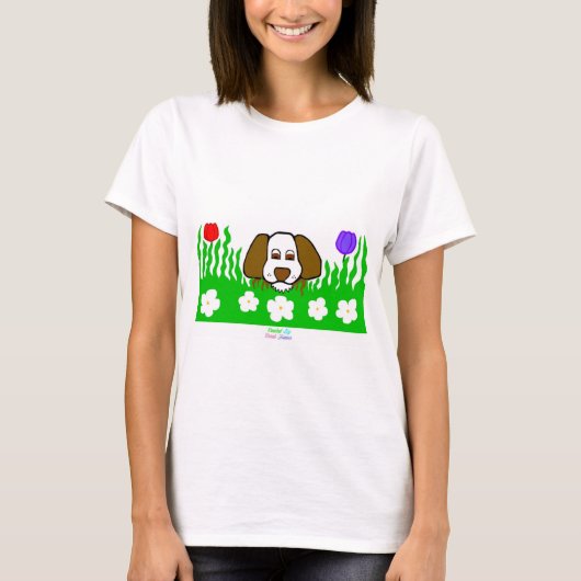 Pup N Play Women's White Basic T Shirt (Vorderseite)