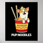 Pup Noodles Funny Cup Noodles Puff Dark BG Poster (Vorne)