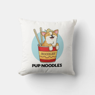 Pup Noodles Funny Cup Noodles Puff Kissen
