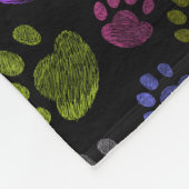 Pup Paw Fleece Dog Blanket, kleine (Ecke)