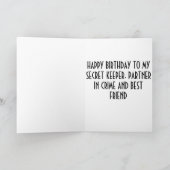 PUP WISHER "YOUR TWIN"/"BEST FREUND" BIRTHDAY WISH KARTE (Innenseite)