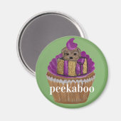 Pupcake Peekaboo Magnet (Vorderseite/Rückseite)
