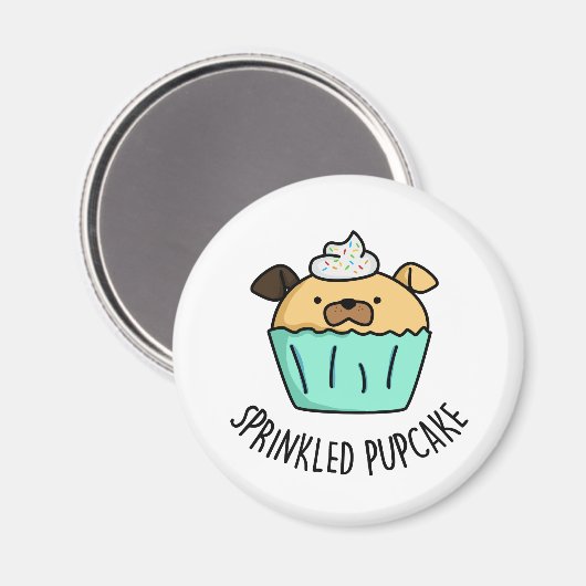 Pupcake Puppy Cupcake Puppe Magnet (Vorderseite/Rückseite)